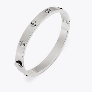 Tory Burch Miller Stud Hinge Bracelet Silver 7mm